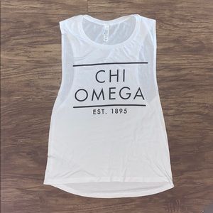 BRAND NEW Chi omega white Bella tank